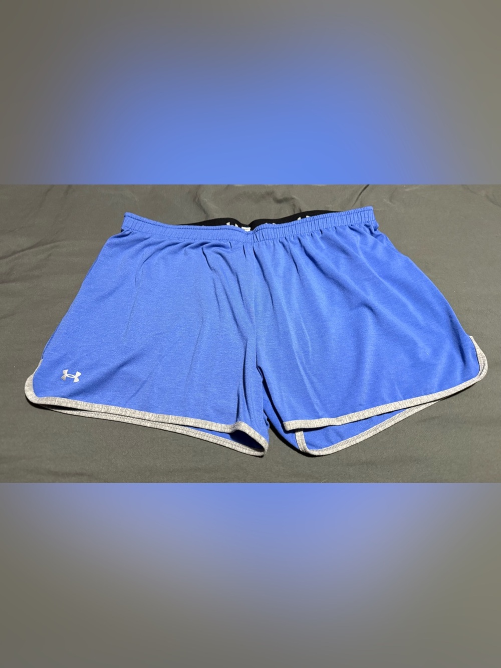 Under Armour Royal Blue Athletic Shorts with Gray Trim